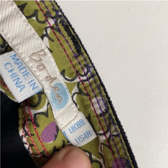 Boden Velveteen Straight Jeans Black Size 4R - Picture 6 of 8